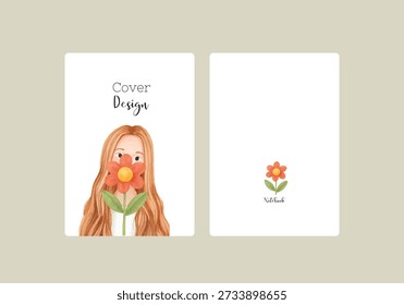Layout for notebook cover, poster, banner, placard, brochure, annual report, card, flyer.abstract botanical design template.A4 size