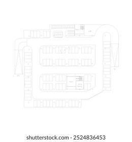 disposição do parque de estacionamento exterior