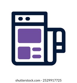 ícone de página de layout. ícone de tom duplo vetorial para seu site, celular, apresentação e design de logotipo.