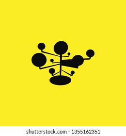 layout of planets icon vector