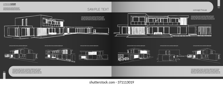Architecture Portfolio Template Stock Illustrations Images Vectors Shutterstock