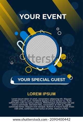 Layout poster design perfect for event poster or party event with your special guest