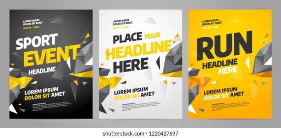Layout poster template design for sport event, tournament or championship. - Shutterstock ID 1220427697