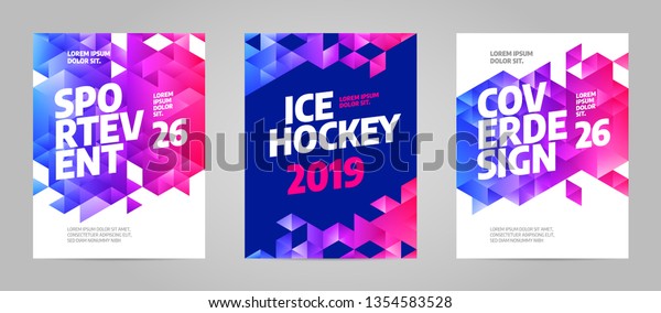 Layout poster template design\
for sport event, tournament, championship or ice hockey. Slovakia\
2019.