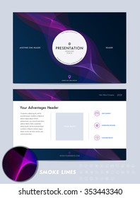 Layout presentation design, magazine, flyer, booklet, cover or report in A4. Vector Illustration