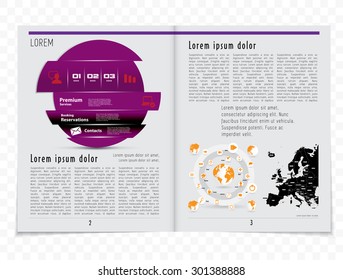 Layout press magazine, vector