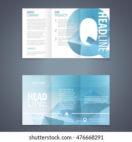 layout q page vector tri fold brochure flyer template with modern triangle background and letter q layout q page star conceptual scene performance trendy empty contract luxurious imprint concept creat