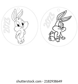 El diseño del imán de conejo 2023
