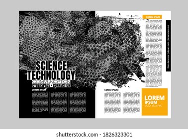 Diseño listo para su uso en folletos comerciales, informes anuales o revistas
