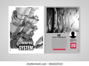 Diseño listo para su uso en folletos comerciales, informes anuales o revistas