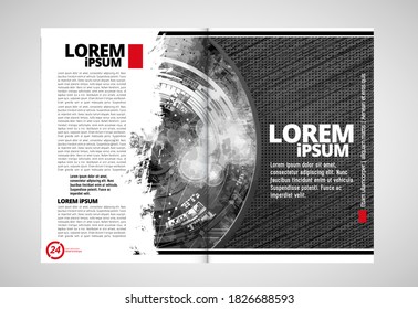 Layout ready for use for business brochure, annual report or magazine