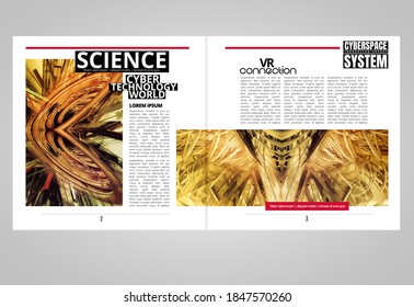 Diseño listo para su uso en folletos comerciales, informes anuales o revistas
