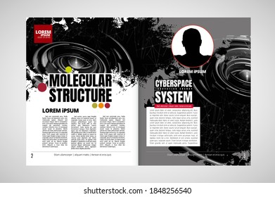 Diseño listo para su uso en folletos comerciales, informes anuales o revistas