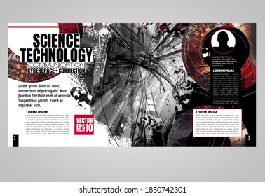 Diseño listo para su uso en folletos comerciales, informes anuales o revistas