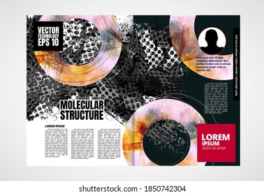 Diseño listo para su uso en folletos comerciales, informes anuales o revistas