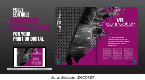 Diseño listo para su uso en folletos comerciales, informes anuales o revistas