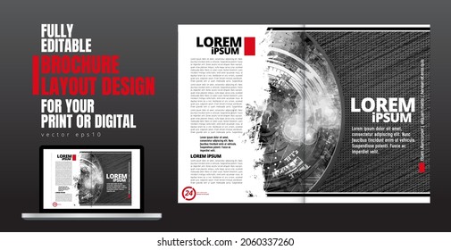 Diseño listo para su uso en folletos comerciales, informes anuales o revistas
