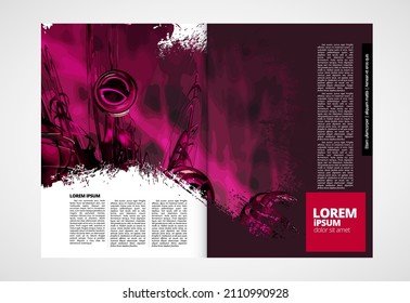 Layout ready for use for business brochure, annual report or magazine