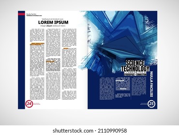 Layout ready for use for business brochure, annual report or magazine