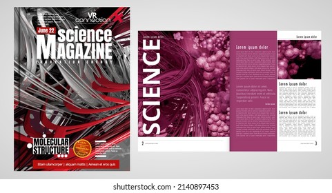 Layout ready for use for business brochure, annual report or magazine