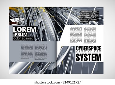 Diseño listo para su uso en folletos comerciales, informes anuales o revistas