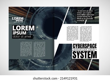 Layout ready for use for business brochure, annual report or magazine