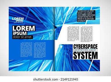 Layout ready for use for business brochure, annual report or magazine