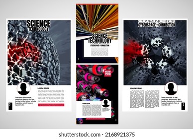 Layout ready for use for business brochure, annual report or magazine