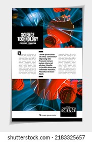 Layout ready for use for business brochure, annual report or magazine