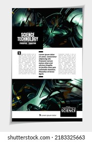 Layout ready for use for business brochure, annual report or magazine