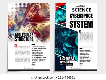 Diseño listo para su uso en folletos comerciales, informes anuales o revistas