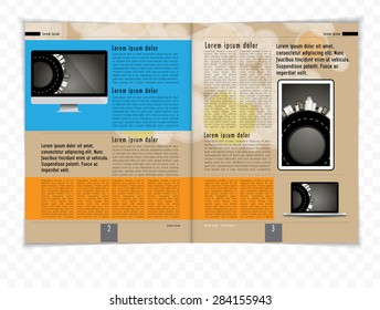 Layout ready for your magazine. Vector 