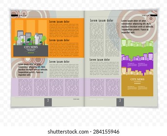 Diseño listo para su revista. Vector 