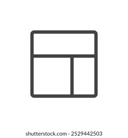 Icono de diseño derecho Símbolo de arte de contorno delgado