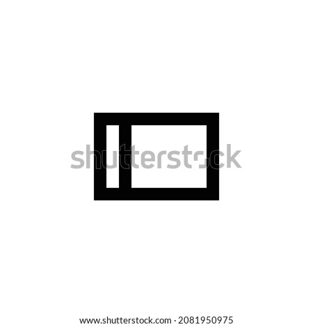 layout sidebar left pixel perfect icon design. Flat style design isolated on white background. Vector illustration