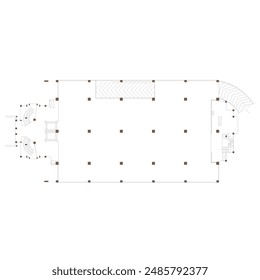 layout sketch of basement for car garage and car parking