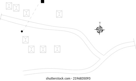 Layout Sketch Of The Transportation And Road Map