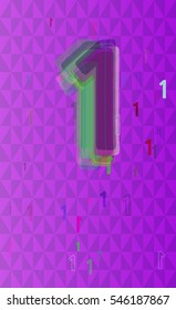 layout with smart 1 Number, beautiful technology above arrangement