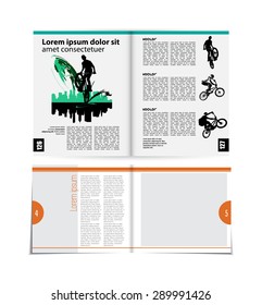 Layout sport magazine. Editable vector 