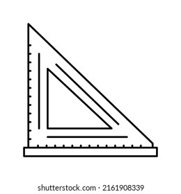 layout square carpenter tool line icon vector. layout square carpenter tool sign. isolated contour symbol black illustration