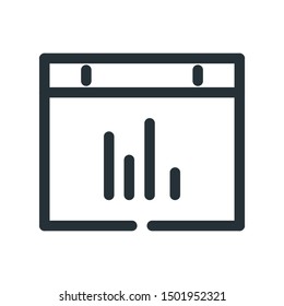 Layout,  statistic, diagram page icon vector. flat icon illustration