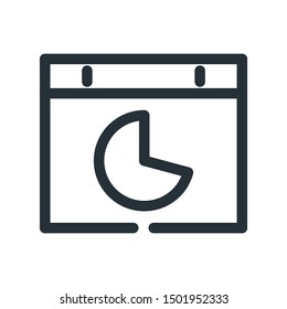 Layout,  statistic, diagram page icon vector. flat icon illustration