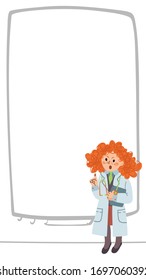 Layout for stories in which the doctor edifies. Vector on white background.