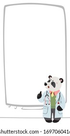 Layout for stories in which the doctor edifies. Vector on white background.
