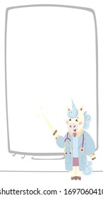 Diseño de las historias en las que el médico lo explica. Vector de fondo blanco.