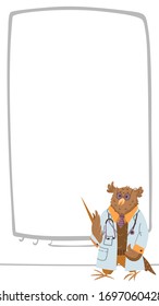 Layout for stories in which the doctor explains. Vector on white background.