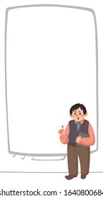 Layout for stories in which the teacher edifies. Vector on white background.
