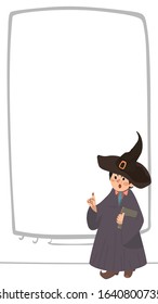 Layout for stories in which the teacher edifies. Vector on white background.
