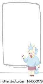 Layout for stories in which the teacher encourages. Vector on white background.
