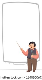 Layout for stories in which the teacher explains. Vector on white background.